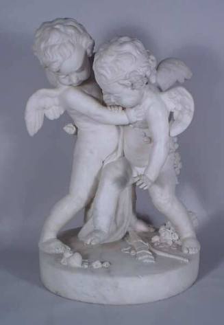 Eros and Anteros Fighting Over a Heart
