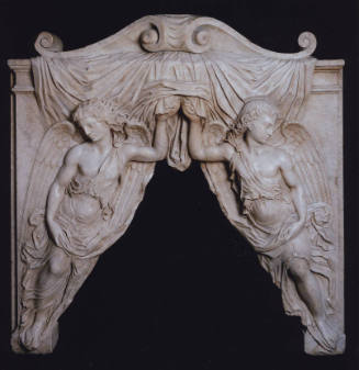 Niche supported by two angels