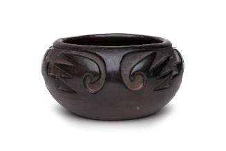 Small carved blackware bowl