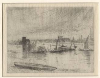 Battersea Dawn (Cadogan Pier),  from a Series of Sixteen Etchings of Scenes on the Thames ("The Thames Set")